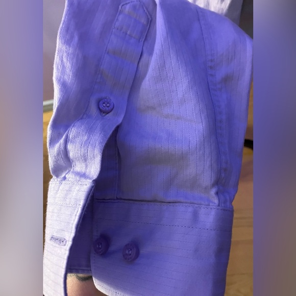 Mens long sleeve lavender button up dress shirt size XXXL - Picture 3 of 6